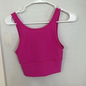 Never worn Lululemon hot pink workout crop top